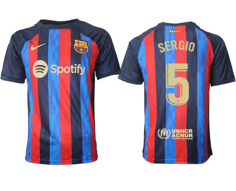 Men 2022-2023 Club Barcelona home aaa version blue 5 Soccer Jersey